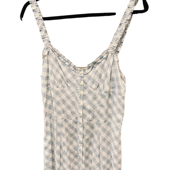Urban Outfitters Blue Checkered Sleeveless Jumpsuit Women's Size Small - Picture 10 of 12